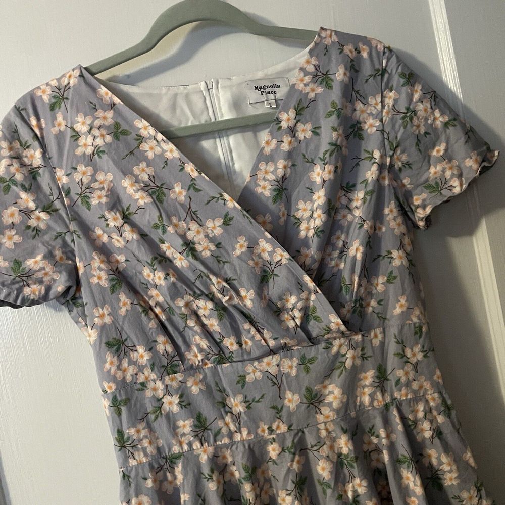 Magnolia Lavender Floral Wrap Dress